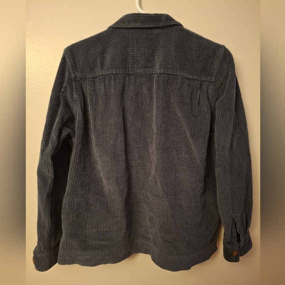 L.L. Bean Women's Gray Corduroy Utility Jacket - Picture 3 of 5